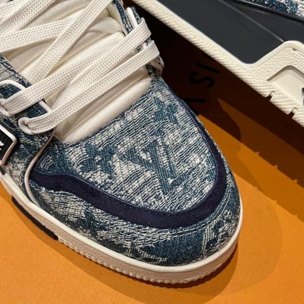 Elegant Monogram Denim Low-Top Premium Sneakers