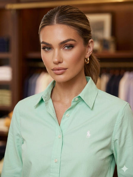 Exclusive Women's Green Co-Ord Outfit | Full Sleeve Shirt with Drawstring Pants