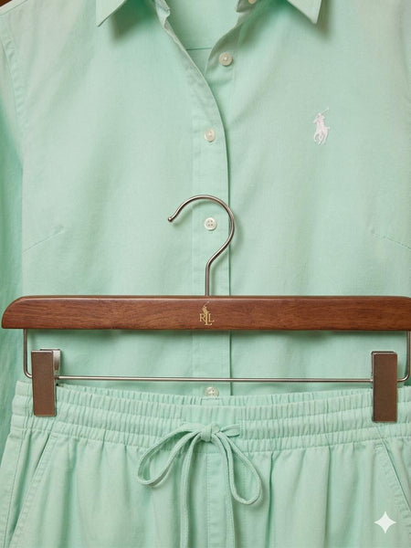 Exclusive Women's Green Co-Ord Outfit | Full Sleeve Shirt with Drawstring Pants