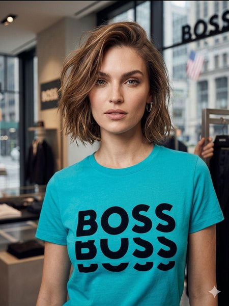 Luxury Logo T-Shirt for Women | Premium Casual Crew Neck Tee