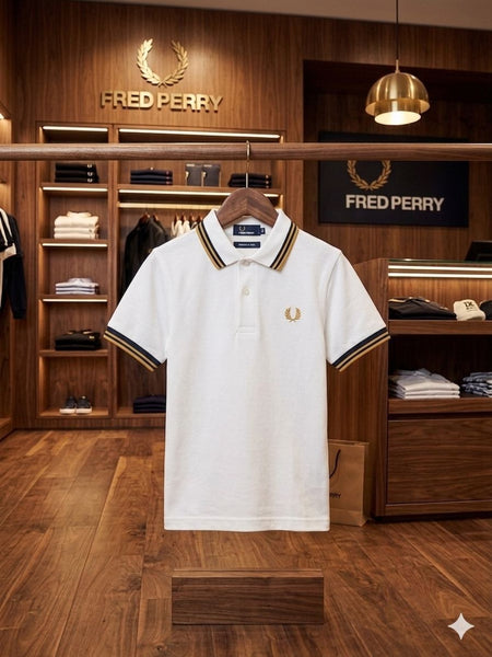Kids Premium Polo T-Shirt with Contrast Striped Collar