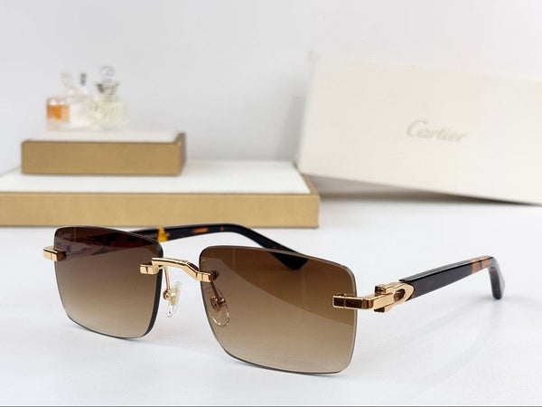 Premium Rimless Square Sunglasses for Men  UV Protection | Lightweight Luxury Eyewear