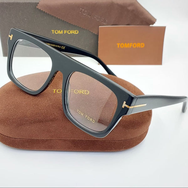 Premium Black Square Full-Rim Eyeglasses Frame for Men Lightweight Optical Glasses