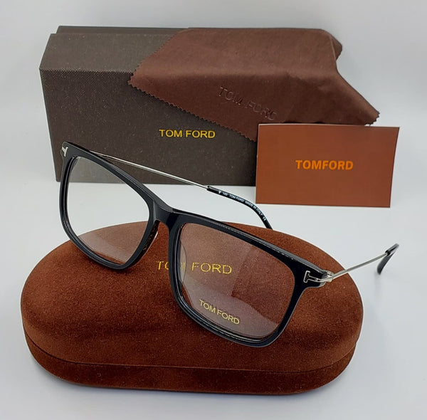 Premium Black Square Full-Rim Eyeglasses Frame for Men Lightweight Optical Glasses