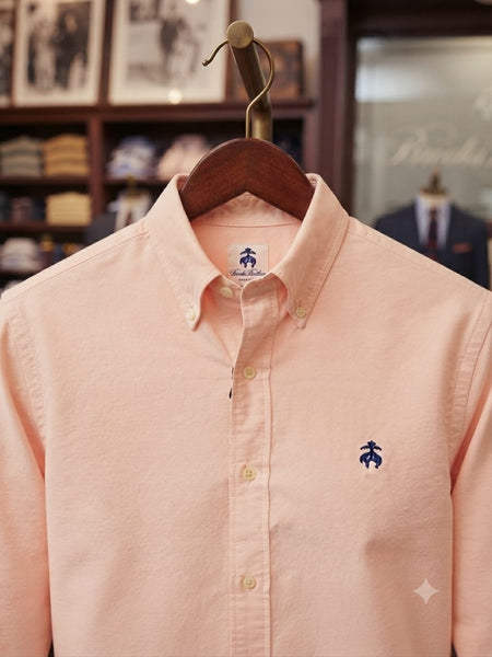 Premium Men’s Peach  Button-Down Shirt – Soft Smart Casual Regular Fit