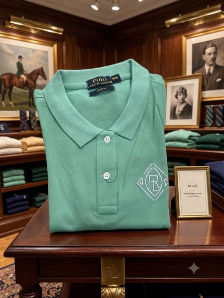 Women's Mint Green Polo T-Shirt  Premium  Casual Collared Tee