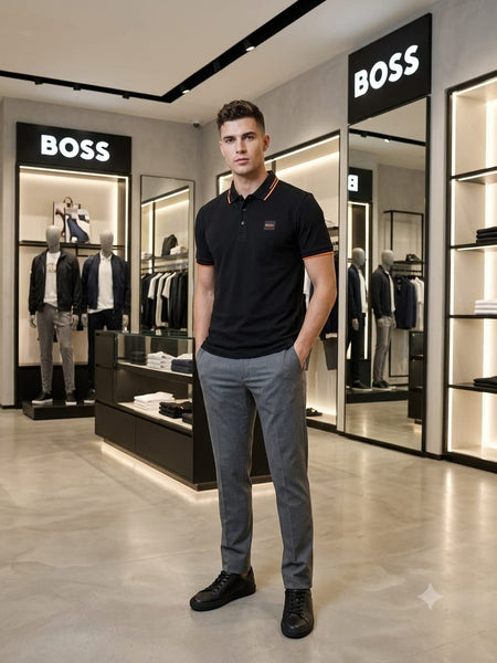 Imported  Classic Black Polo Premium Smart Casual T-Shirt