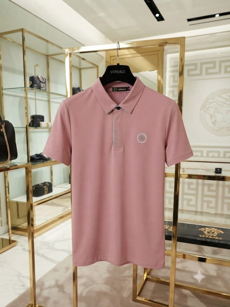 Men's Premium Dusty Pink Polo T-Shirt Smart Casual Half Sleeve Polo