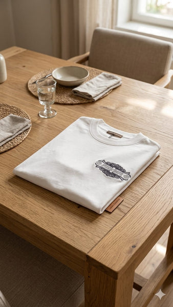 Premium Embroidered  Work White  Oversized T-Shirt  For Men