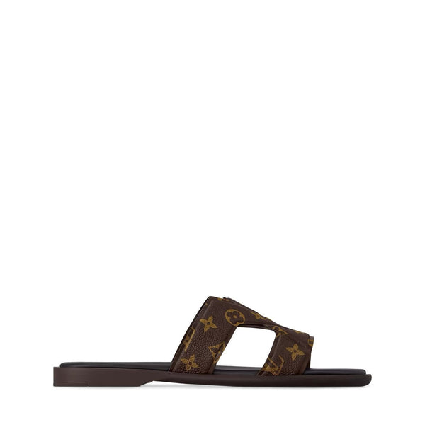 Luxury Monogram Cross Strap Slide Sandals for Men