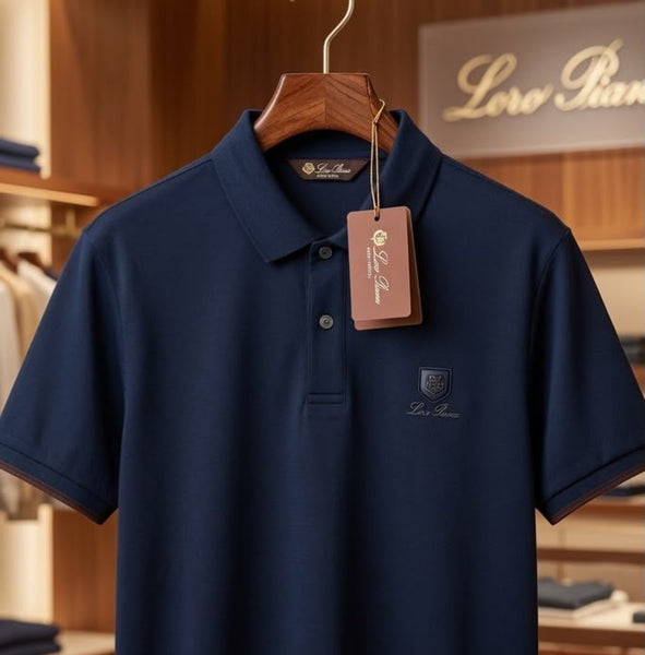 Premium Men's Navy Blue Polo T-Shirt – Classic Casual Fit