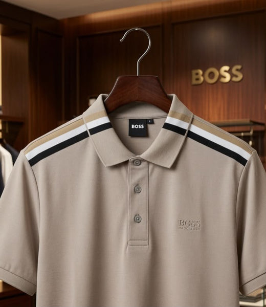 Men's Premium Beige Polo T-Shirt – Classic Fit Casual Tee