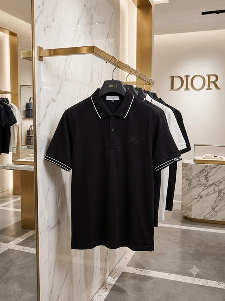 Premium Black Polo T-Shirt for Men | Classic Contrast Collar