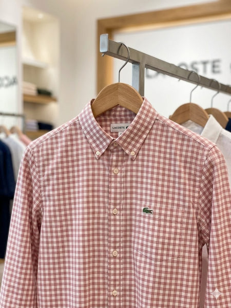 Men's Premium Pink & White Checked Full Sleeve Shirt