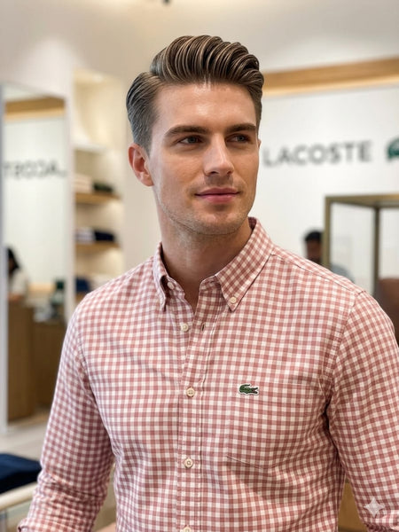 Men's Premium Pink & White Checked Full Sleeve Shirt
