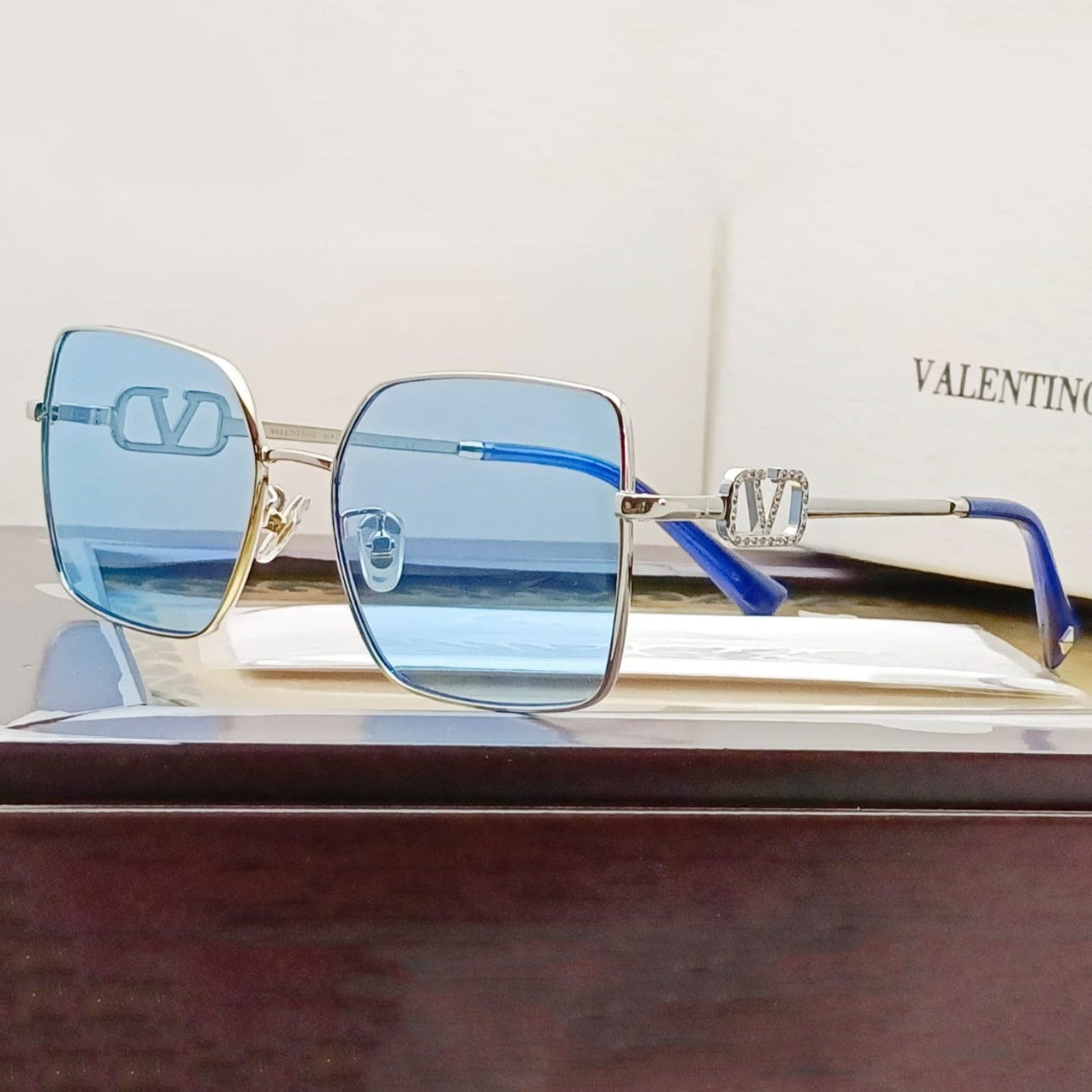 Luxury Golden Square Exquisite Metal Eyeglasses