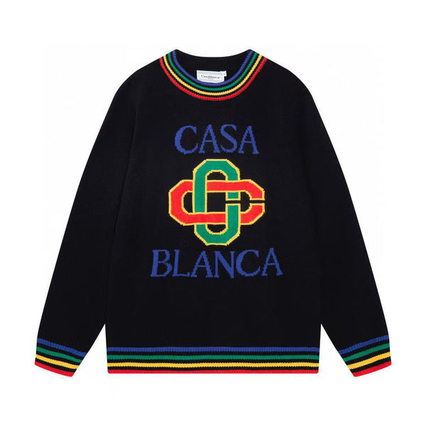 Imported Stacked Logo-Embroidered Sweatshirt