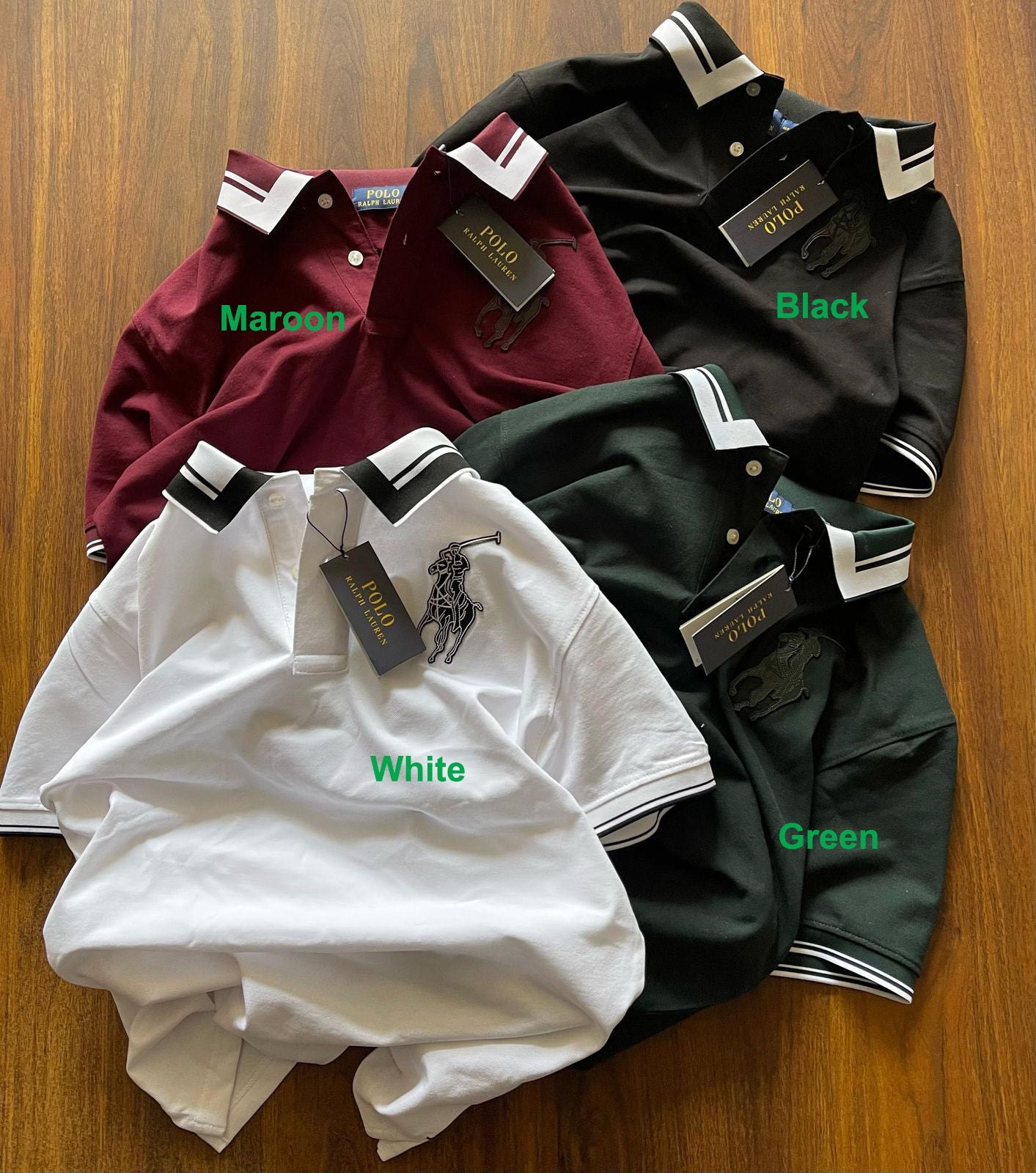 Imported Webbing Collar T-shirt With Patched Logo