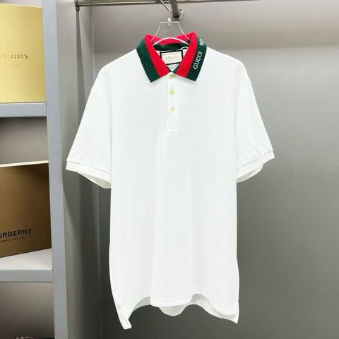 Premium  White Polo T-Shirt With Web collar