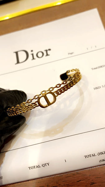 Premium Beautiful  C D Signature Logo  Bracelet