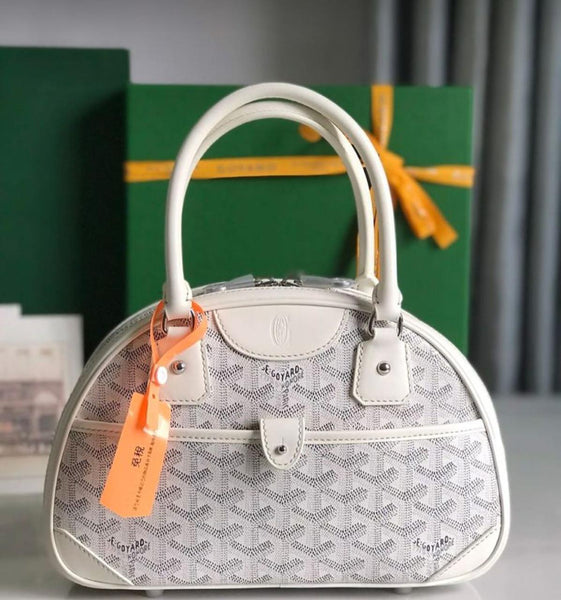 Logo Coated Canvas Saint Jeanne PM Satchel Handbag
