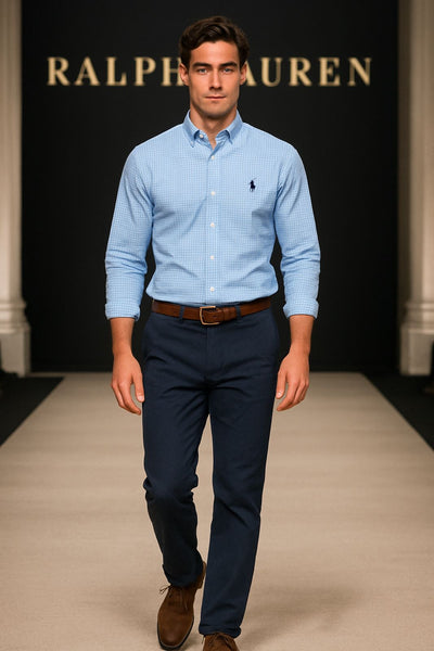 Premium Check Print With Embroidery Logo Shirt