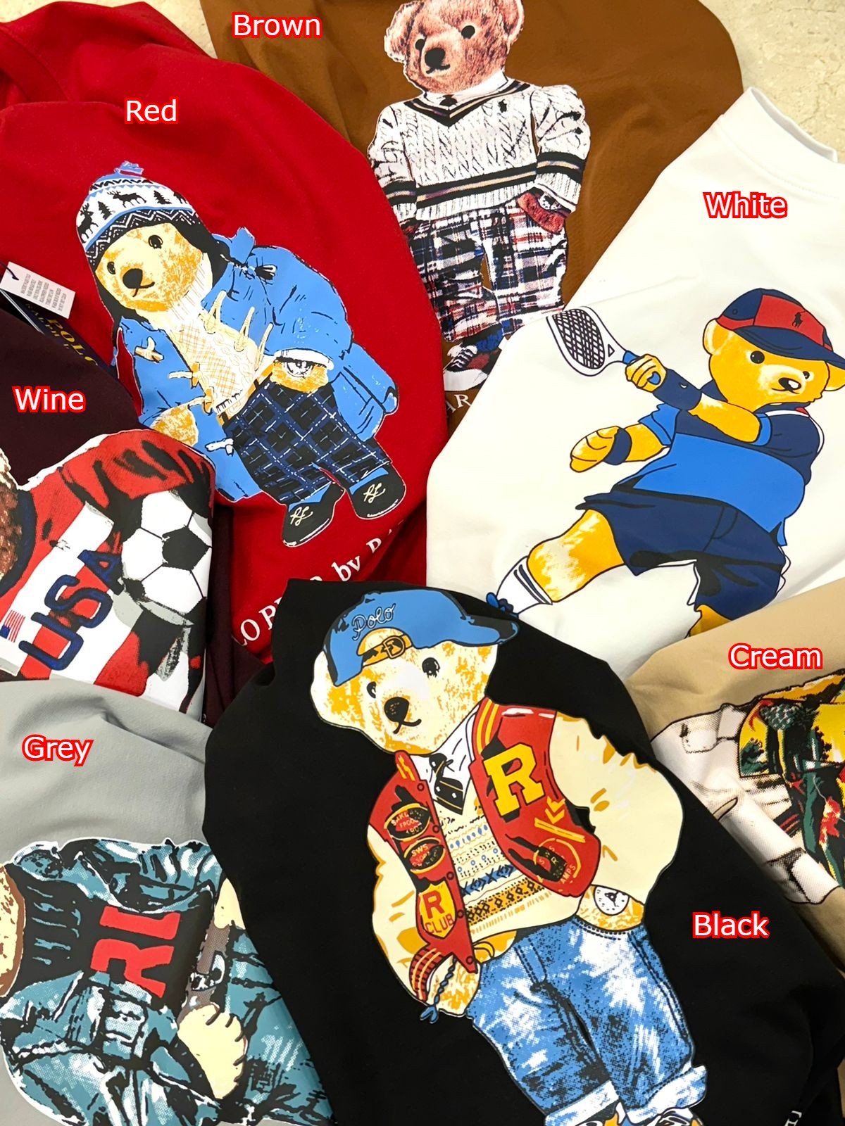 Premium  Round Neck Printed   Bear T-shirt