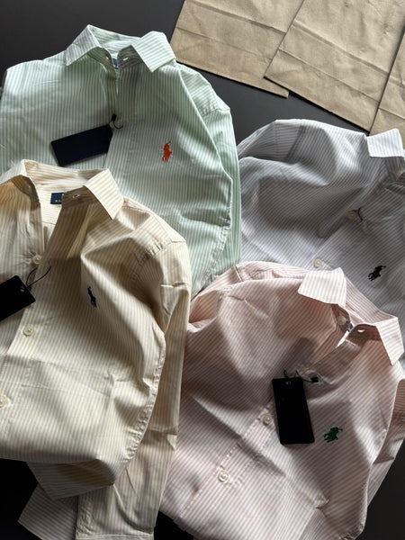 Premium Regular Fit Striped Stretch Shirt