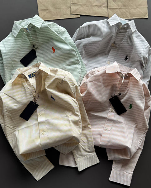 Premium Regular Fit Striped Stretch Shirt
