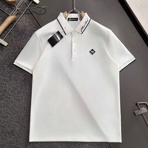 Men's Premium Polo T-Shirt with Signature Collar & Logo Detailing
