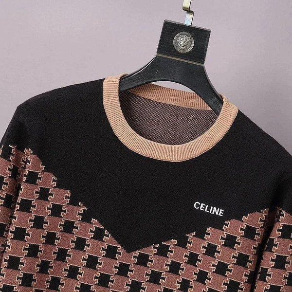 Imported Round Knit Logo Sweater