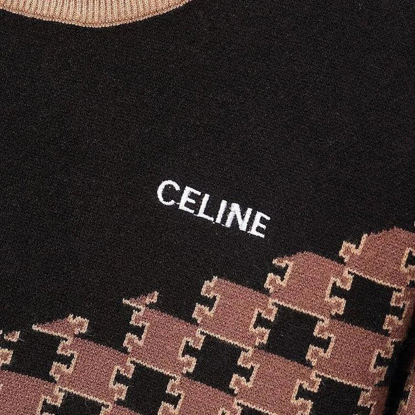 Imported Round Knit Logo Sweater