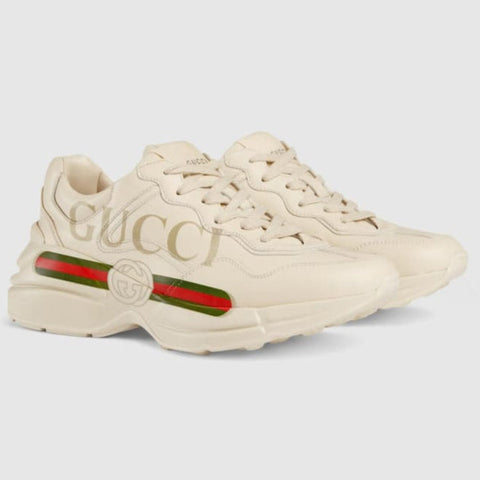 Premium Rhyton Leather Sneakers  For Women