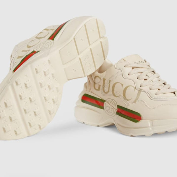 Premium Rhyton Leather Sneakers  For Women