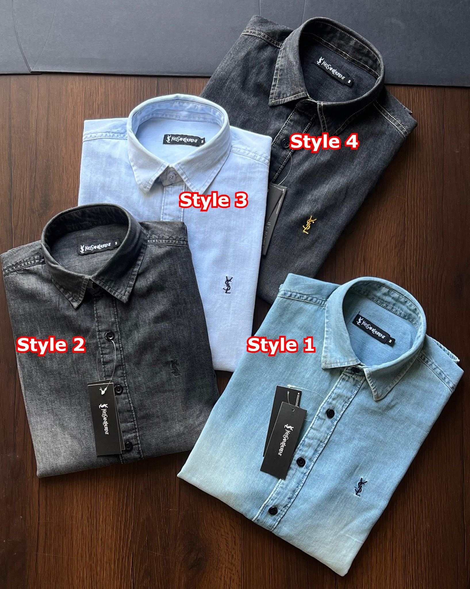 Luxury Branded Denim Shirt