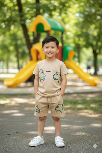 Premium Printed  Logo Coordinate  Kid Set