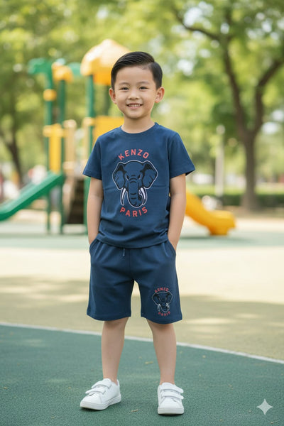 Premium Printed  Logo Coordinate  Kid Set