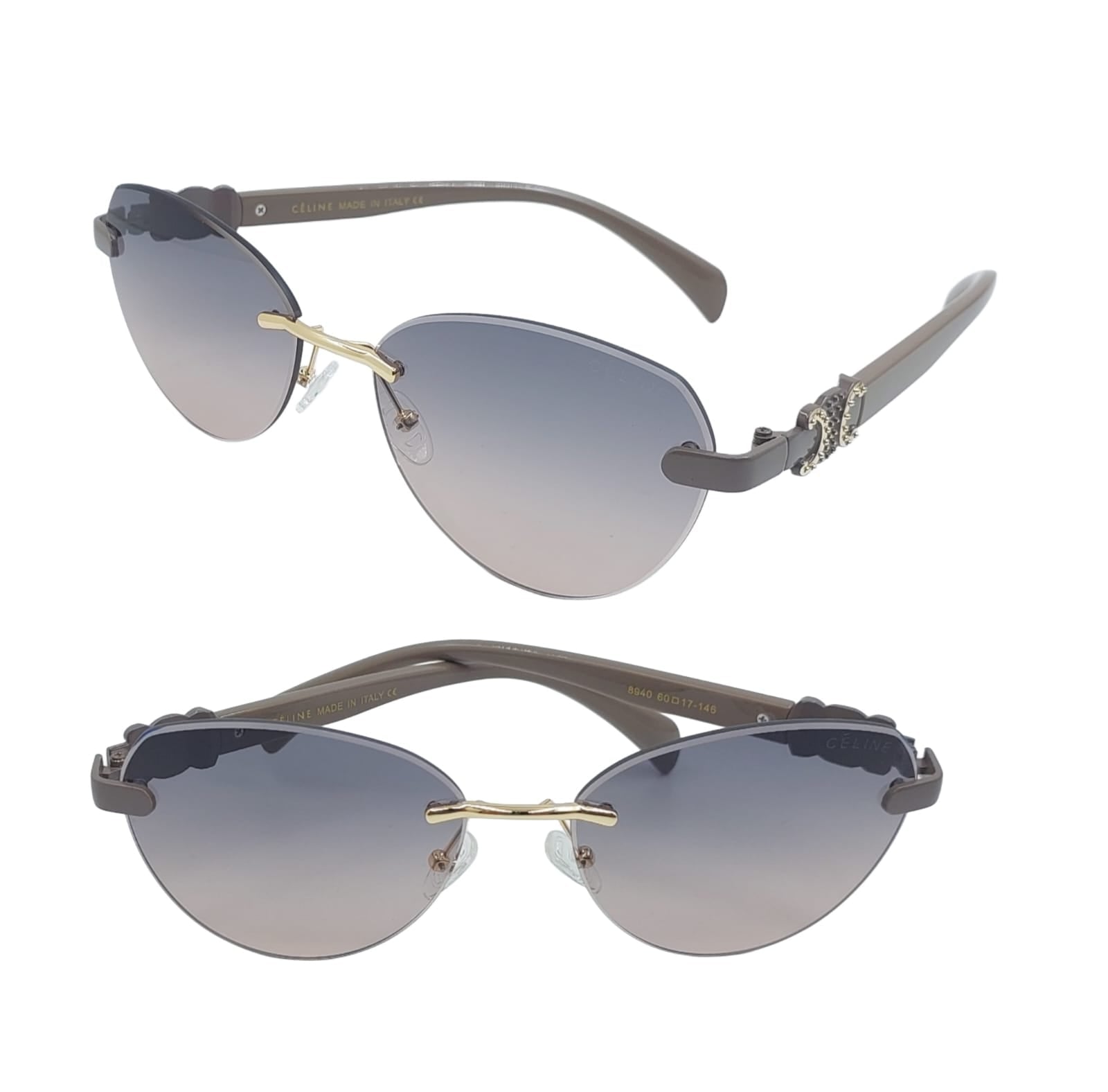 Designer Gradient Oval Sunglasses