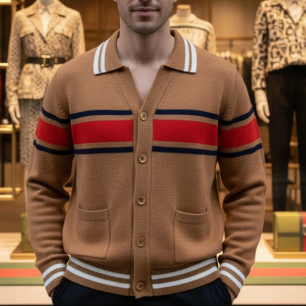 Luxury Imported Contrast Cardigan