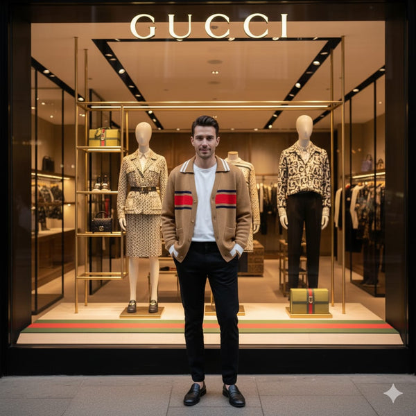 Luxury Imported Contrast Cardigan