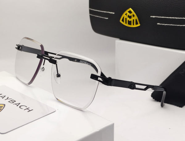 Luxury Rimless Eyeglasses – Black Edition Frame