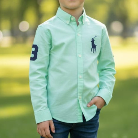 Premium Big Pony Kids' Full-Sleeve Shirts  Classic Iconic Style for Boys