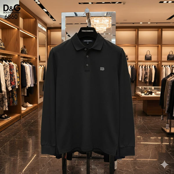 Premium  Long-Sleeve Polo Shirt