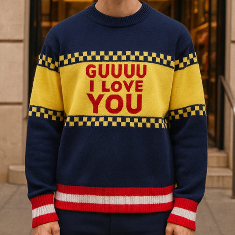 Premium Wool Jumper With Intarsia