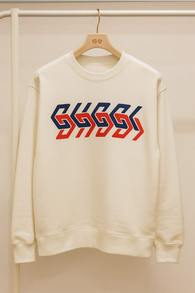 Latest mirror Logo Print Pullover