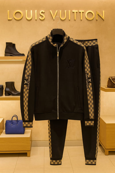 Luxury Check Print Track Set