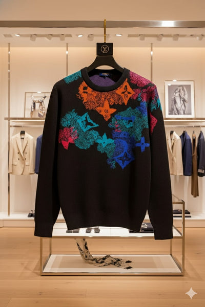 Multi-Color Brand Printed Pullover