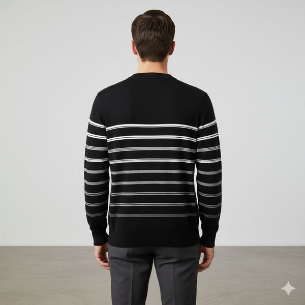 Branded Striped Coeur Pullover