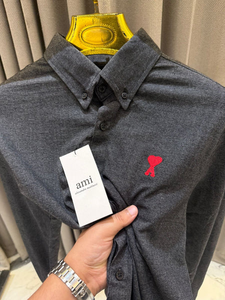 Premium Shirt with Heart Embroidery  Logo