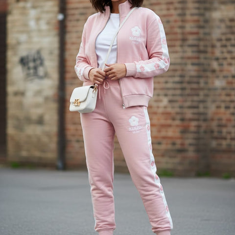 Premium  Floral Trim Track Set Lower and jacket For Women